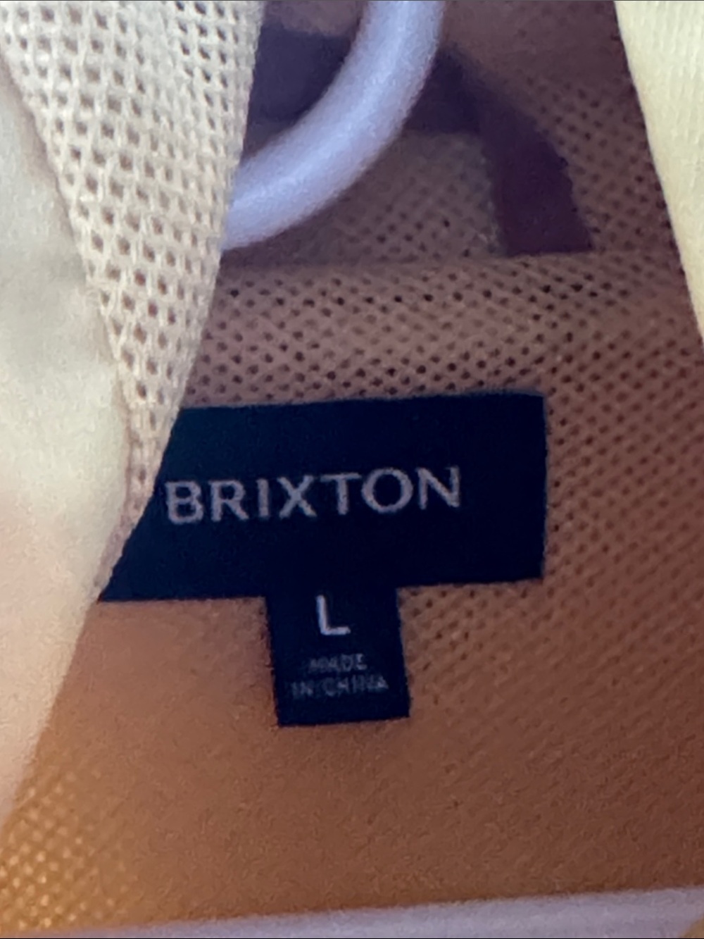 Brixton Two-Tone Mustard Yellow and Brown Hooded Windbreaker New Without Tag - Picture 3 of 6